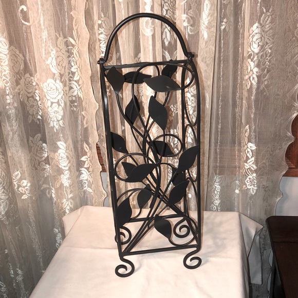 Source Unknown Other - Vintage Wrought Iron Table Top Wine Rack